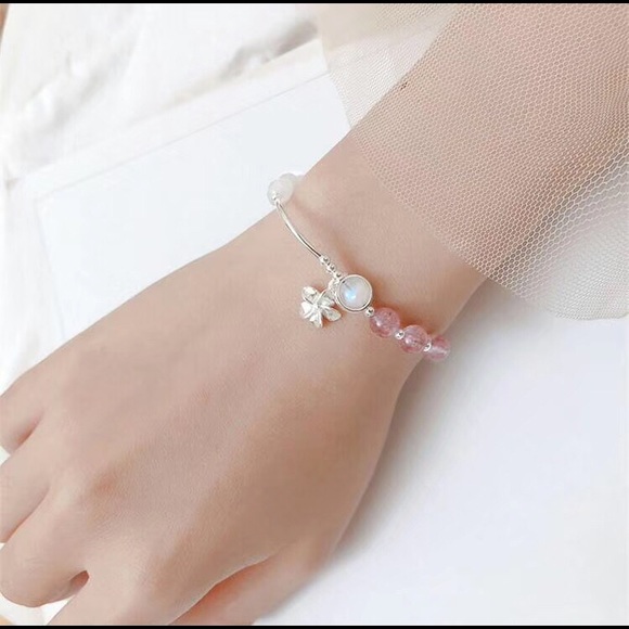 Quartz/Moonstone/Sterling bracelets - Picture 4 of 7